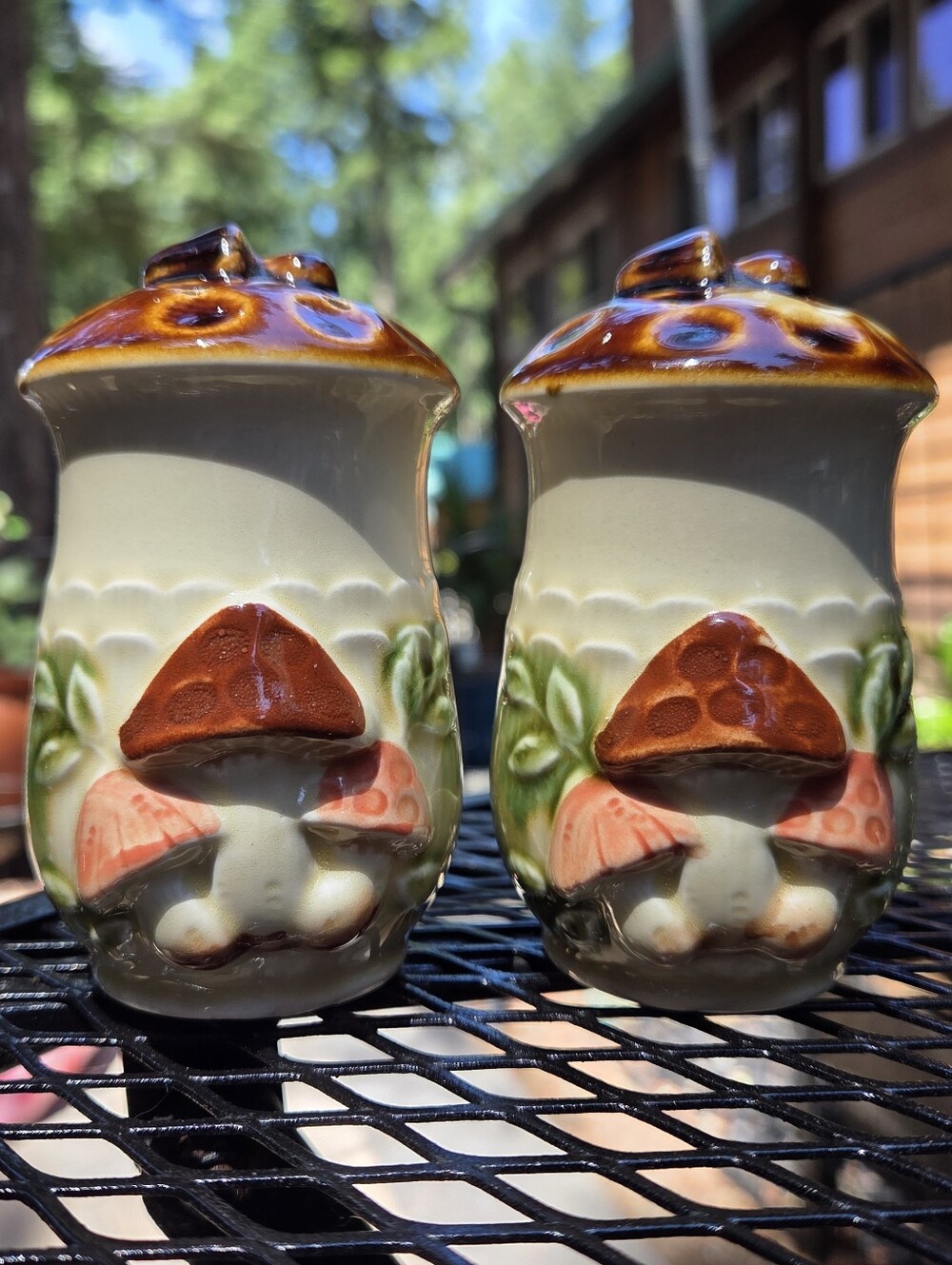 Iconic 1970s Empress By Haruta Mushroom Salt & Pepper Shakers In Great Condition